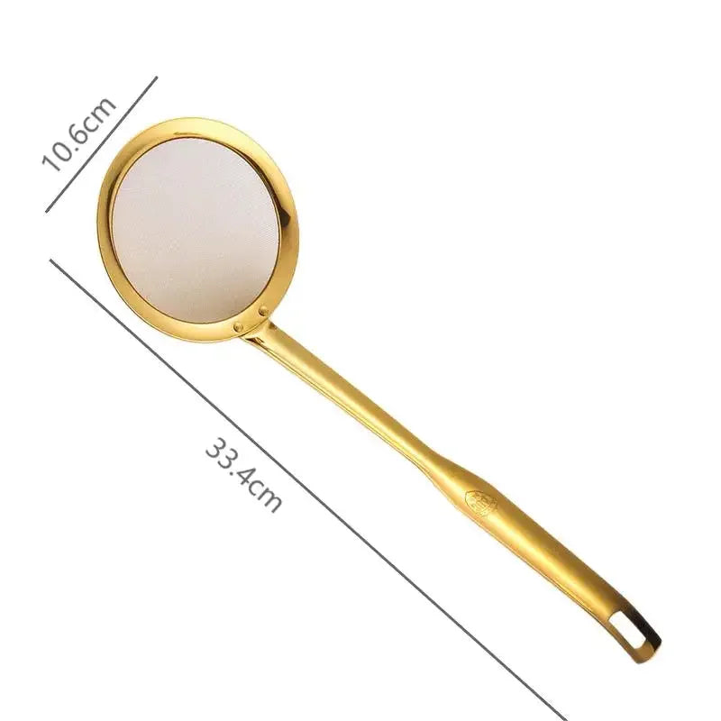 Stainless Steel Tableware Golden Pot Colander Bbq Grilling