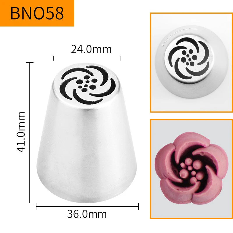 Russian Stainless Steel Piping Tips Flower Shaped Cake