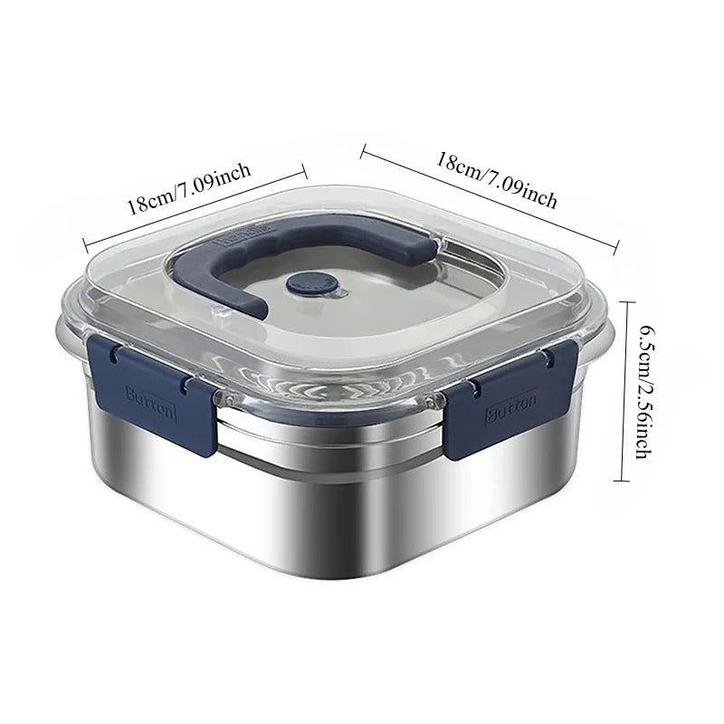 Stainless Steel Meal Prep Container Lid Airtight Bento