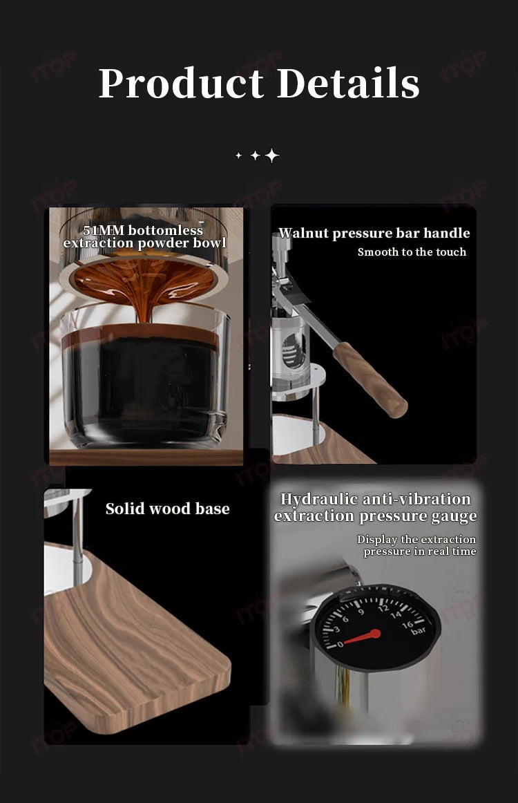 Itop W1 Mini Hand Press Coffee Maker Detachable