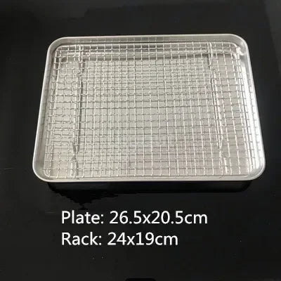 304 Stainless Steel Baking Tray Plate Bbq Tray