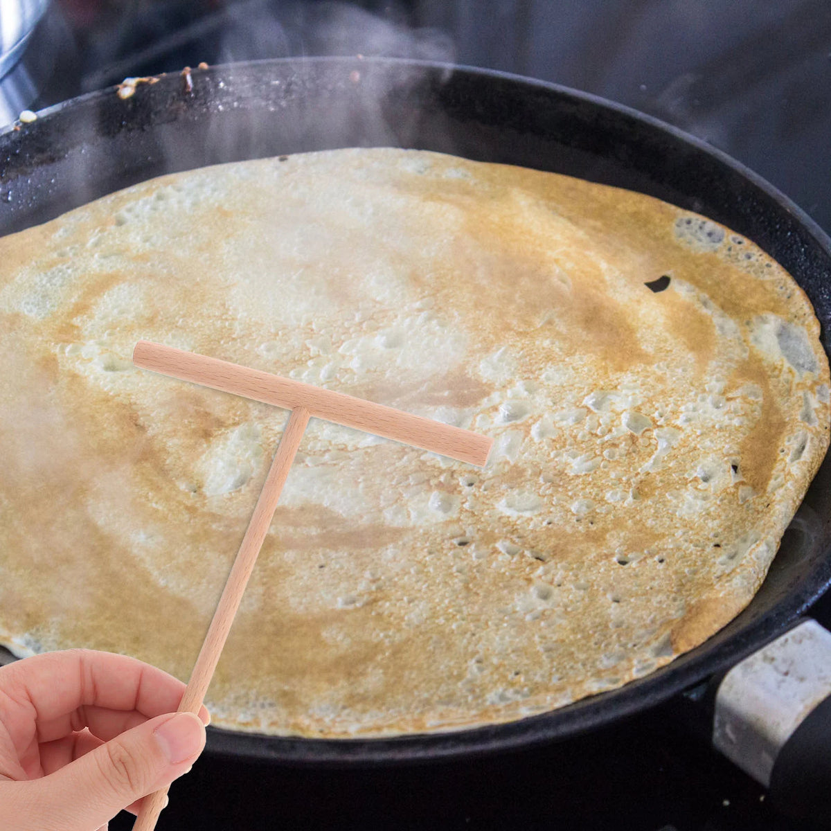 Wooden Crepe Rake Pancake Maker Cooking Utensils Pie