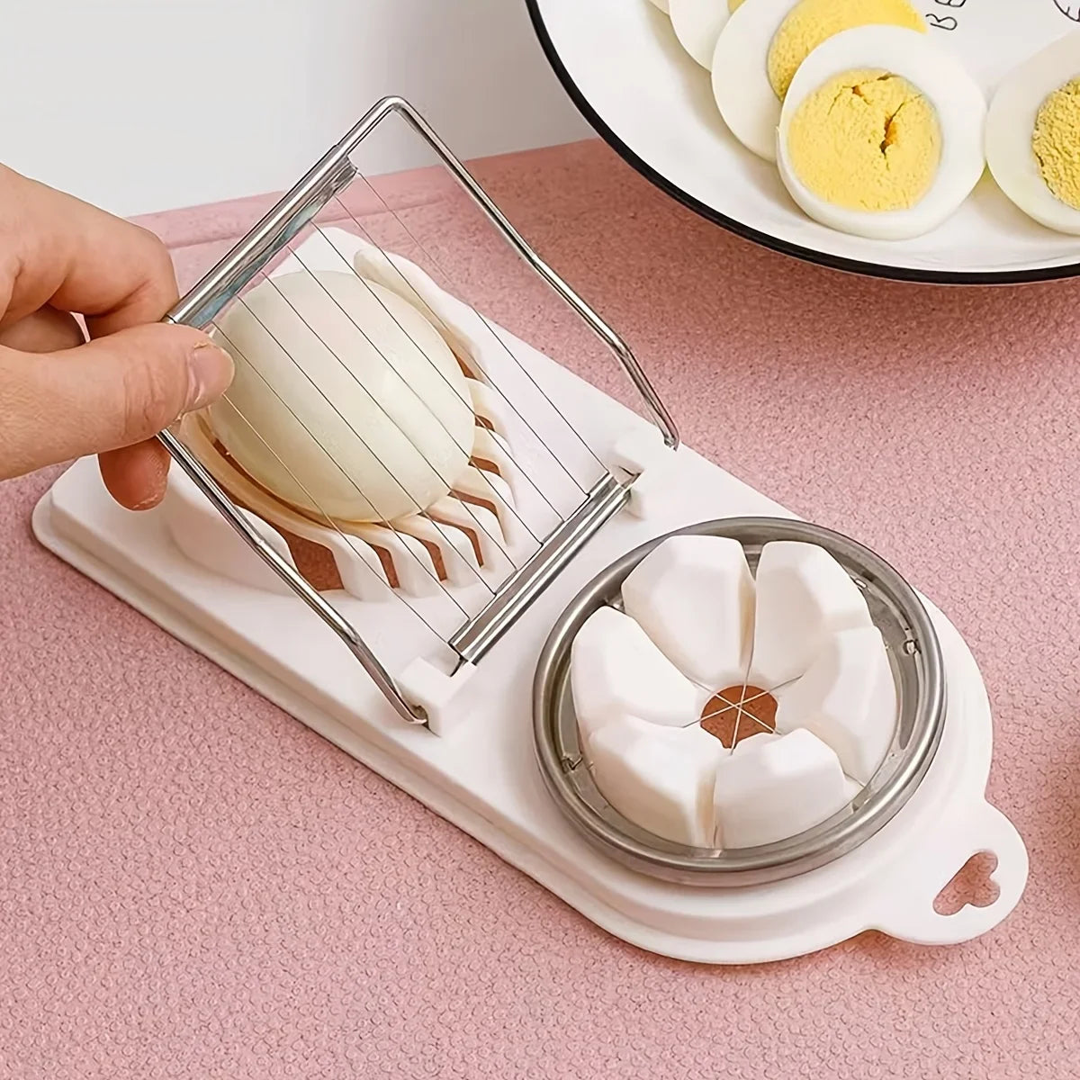 Egg Cutter Stainless Steel Egg Slicer Sectioner Cutter