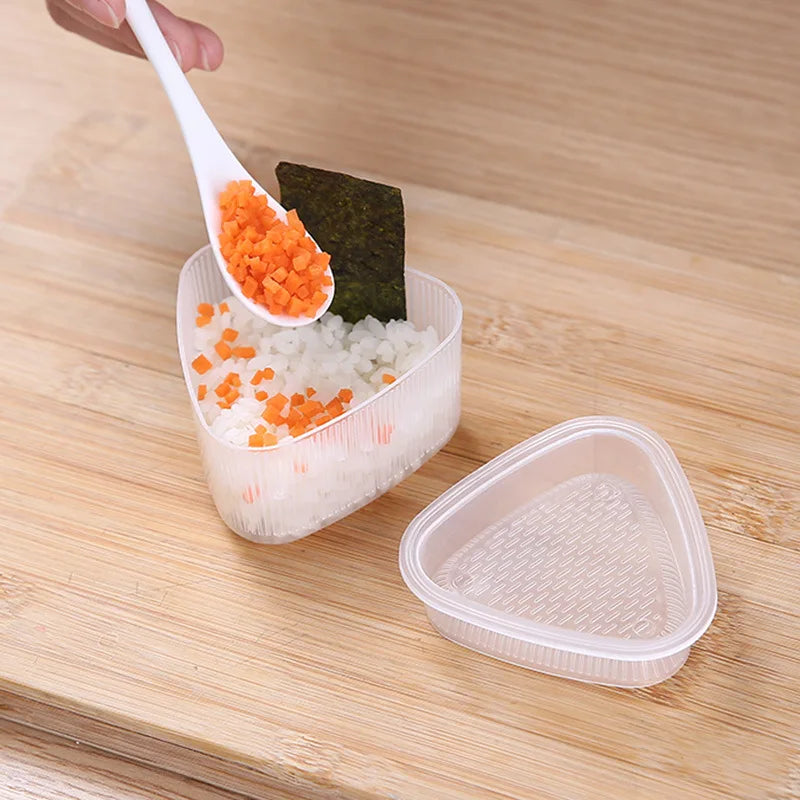 1/2pcs Triangular Plastic Sushi Rice Ball Maker Mould