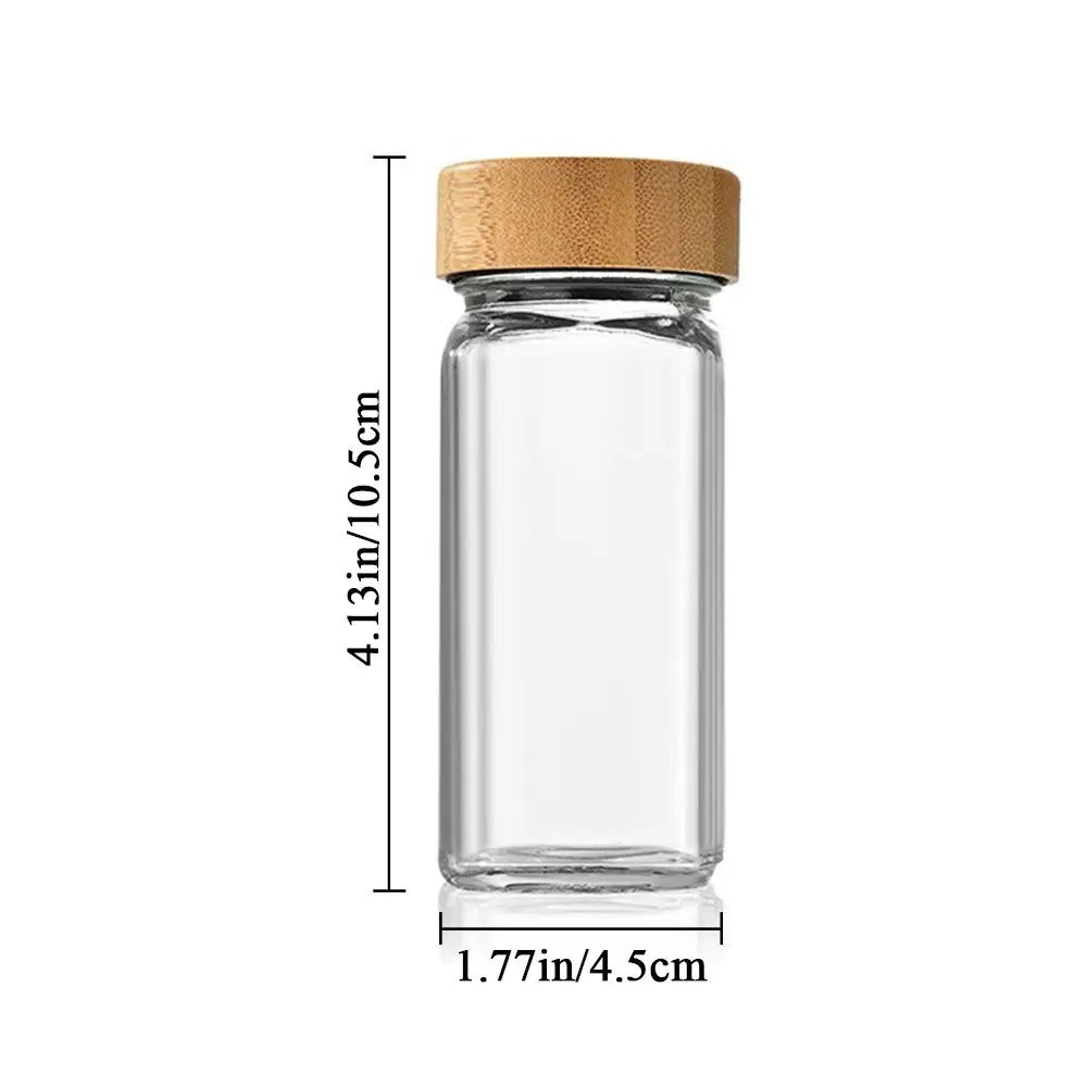 120ml Glass Spice Jars 4oz Square Spice Bottles