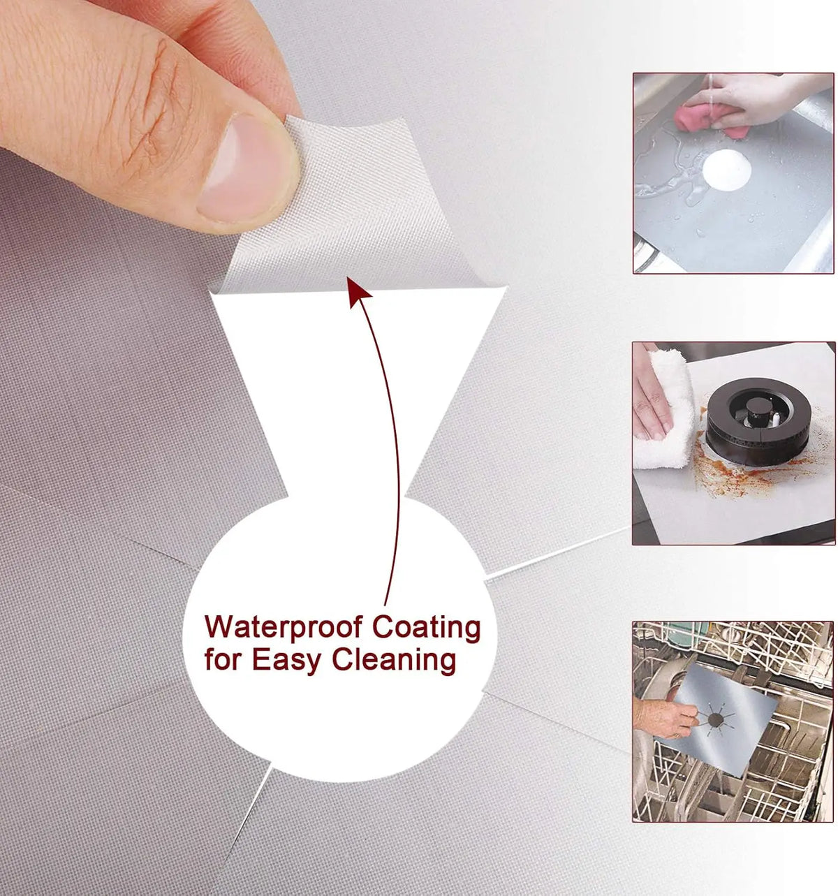 Gas Stove Burner Covers Square Heat-Resistant Oil-Proof Reusable