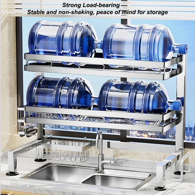 Storage Rack Countertop Sink Shelf Bowl Draining Rack
