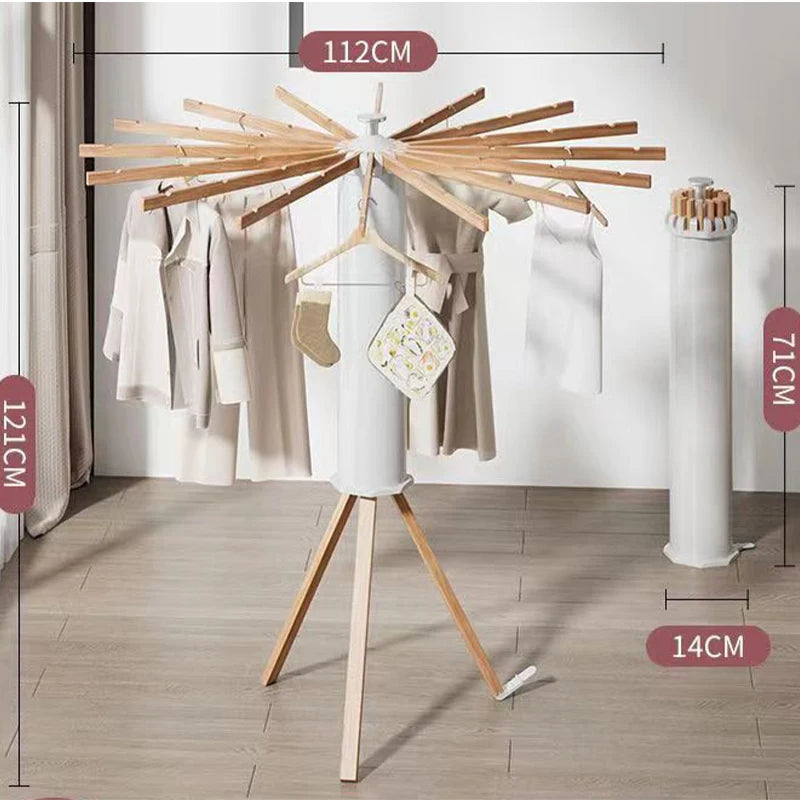 Folding Drying Rack Floor Standing Swivel Laundry Rack