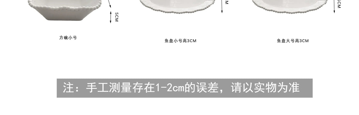 Ceramic Pearl Plates & Bowls - Practical Breakfast
