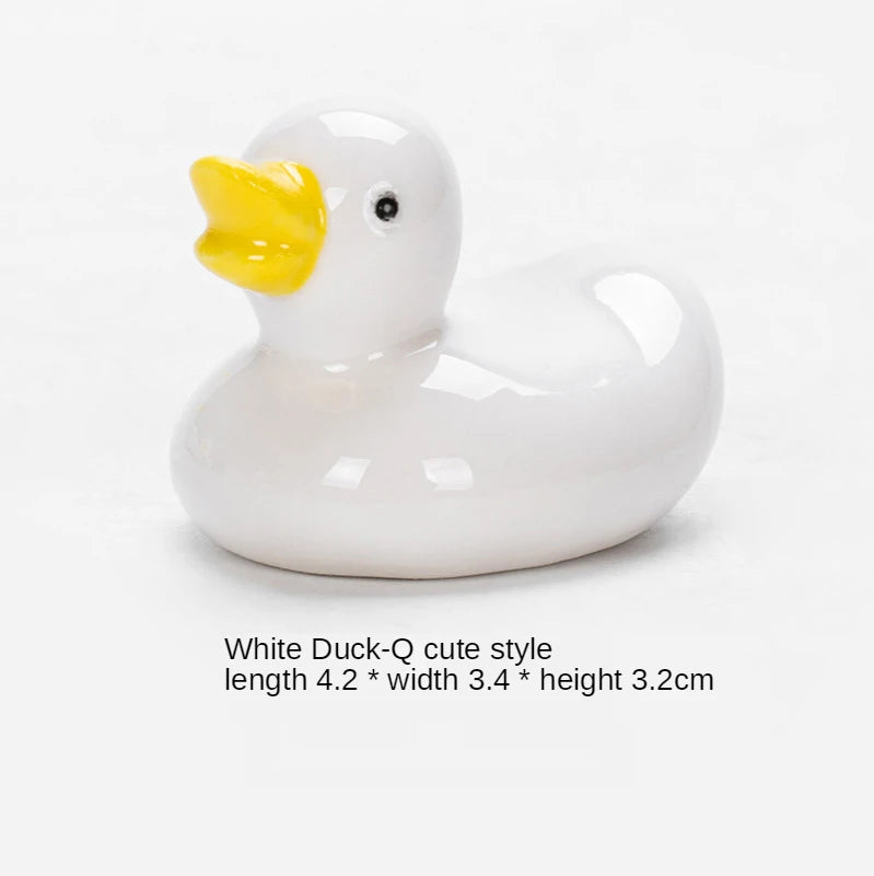 1-5pcs Funny Duck Ceramic Crafts Chopstick Shelf Resturant