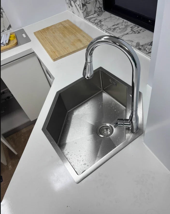 Diamond Shaped Sinks Stainless Steel Creative Corner Dish