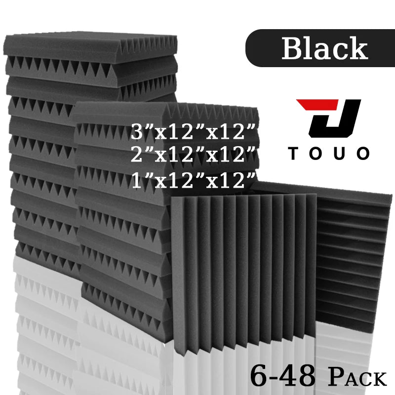 Touo Panel Soundproofing 6-48 Pack Studio Acoustic Foam