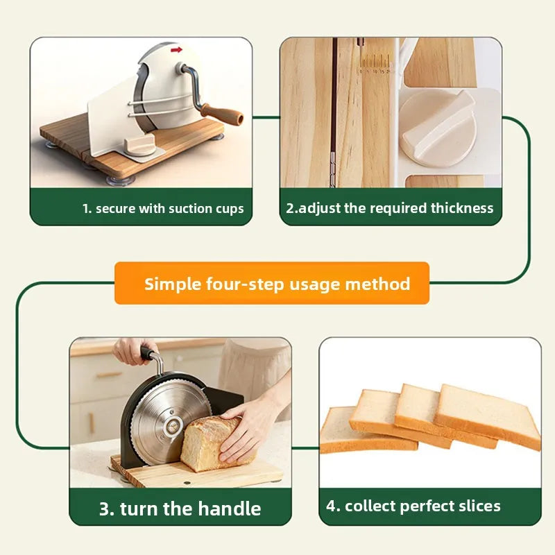 Adjustable Thickness Bread Slicer Toast Cutter Baking Loaf