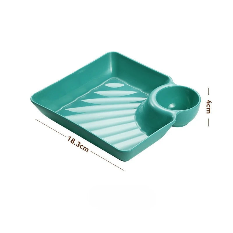 Chip Dip Serving Platter Plastic Dumpling Plates Sauce