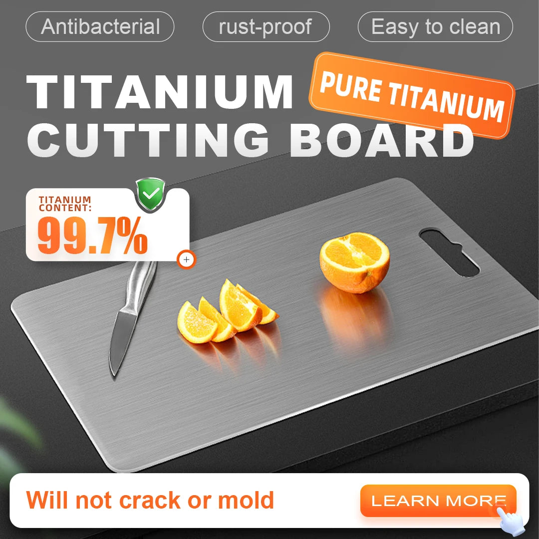 Food Grade Pure Titanium Cutting Board - Antibacterial