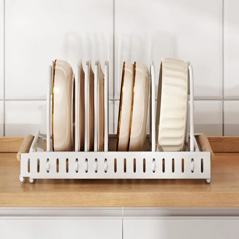 Expandable Pots Pans Organizer Rack Adjustable Rustproof Cookware