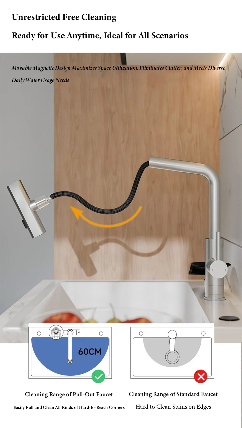 Multi Function Faucet Flying Rain Stream Nozzle Waterfall
