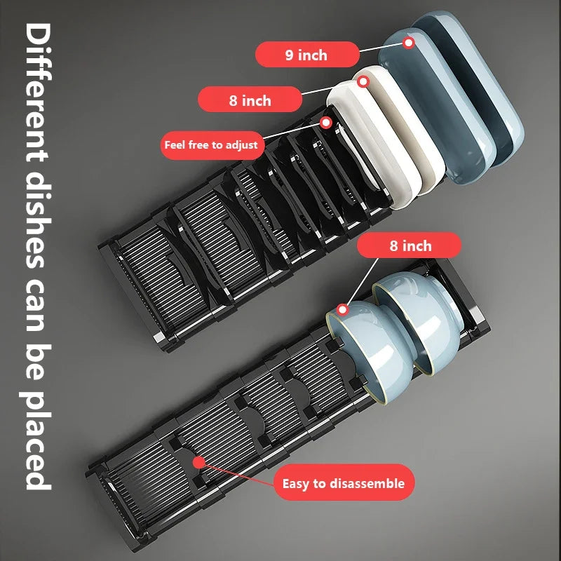 Cabinet Dish Storage Rack Drawer Built-In Dish Drain