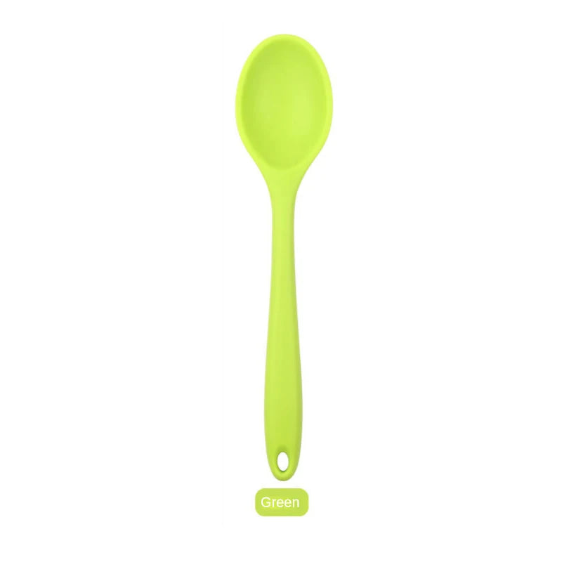 Silicone Spoon Integrated Rice Spoon Multicolor Silica Gel