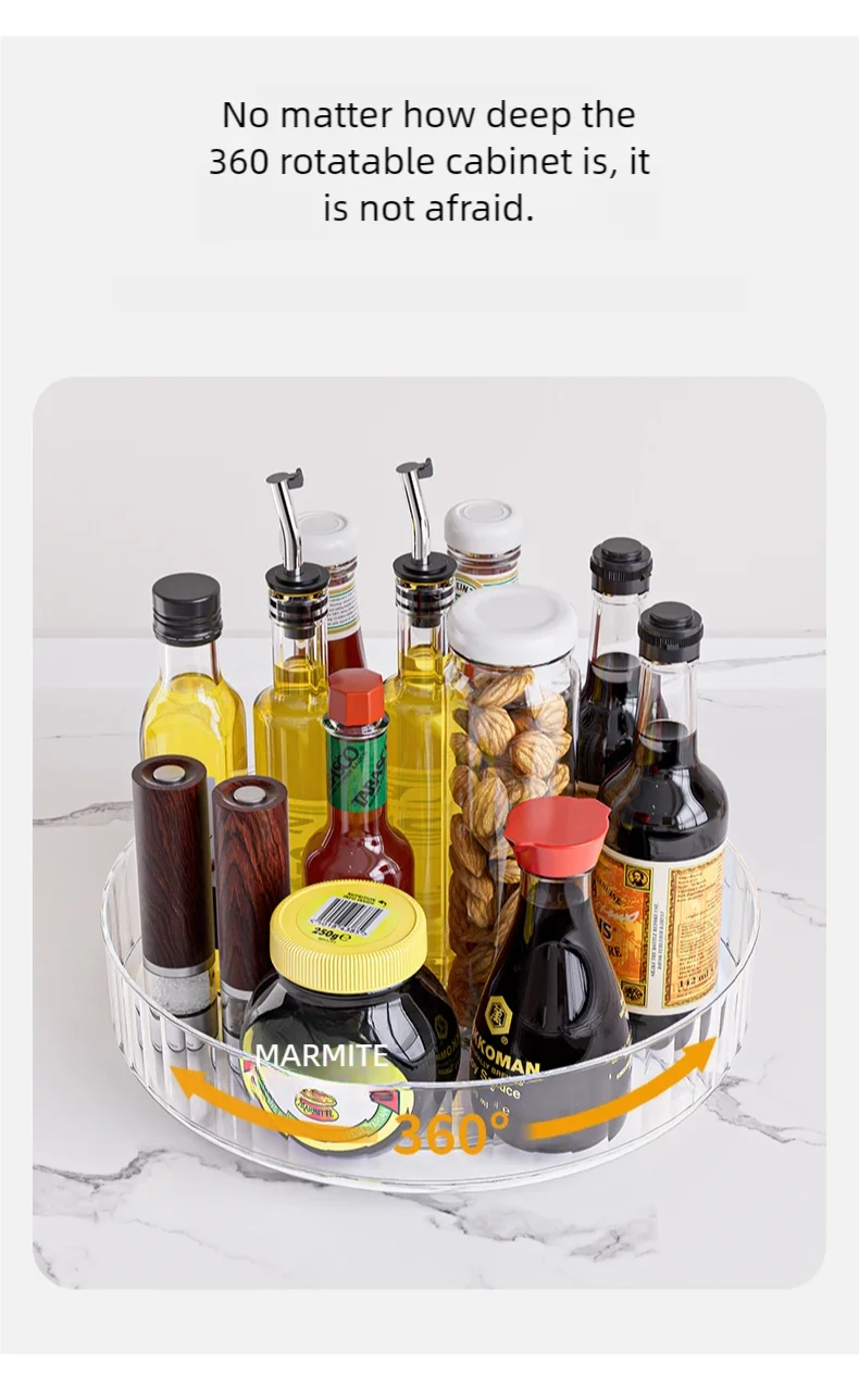 360 Rotating Tray Lazy Susan Fridge Organizer Turntable
