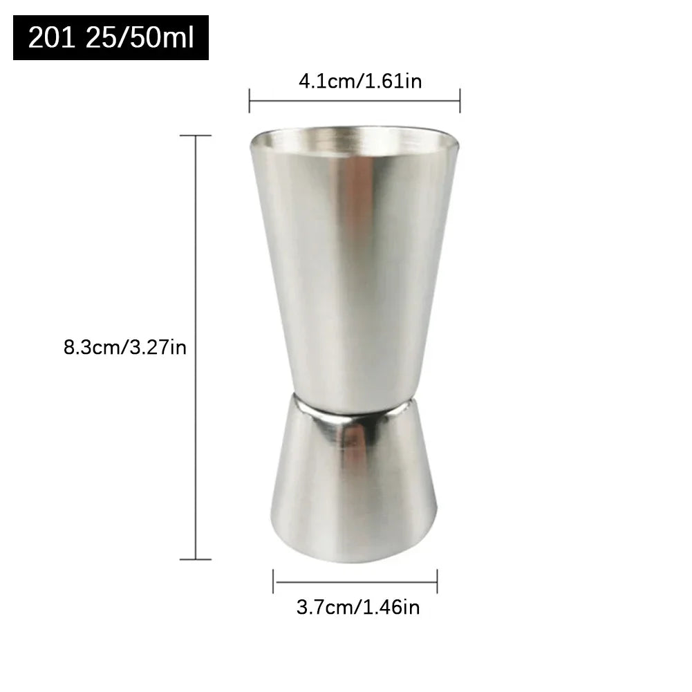 Stainless Steel Measuring Cups 15/30ml 25/50ml 30/60ml Bar