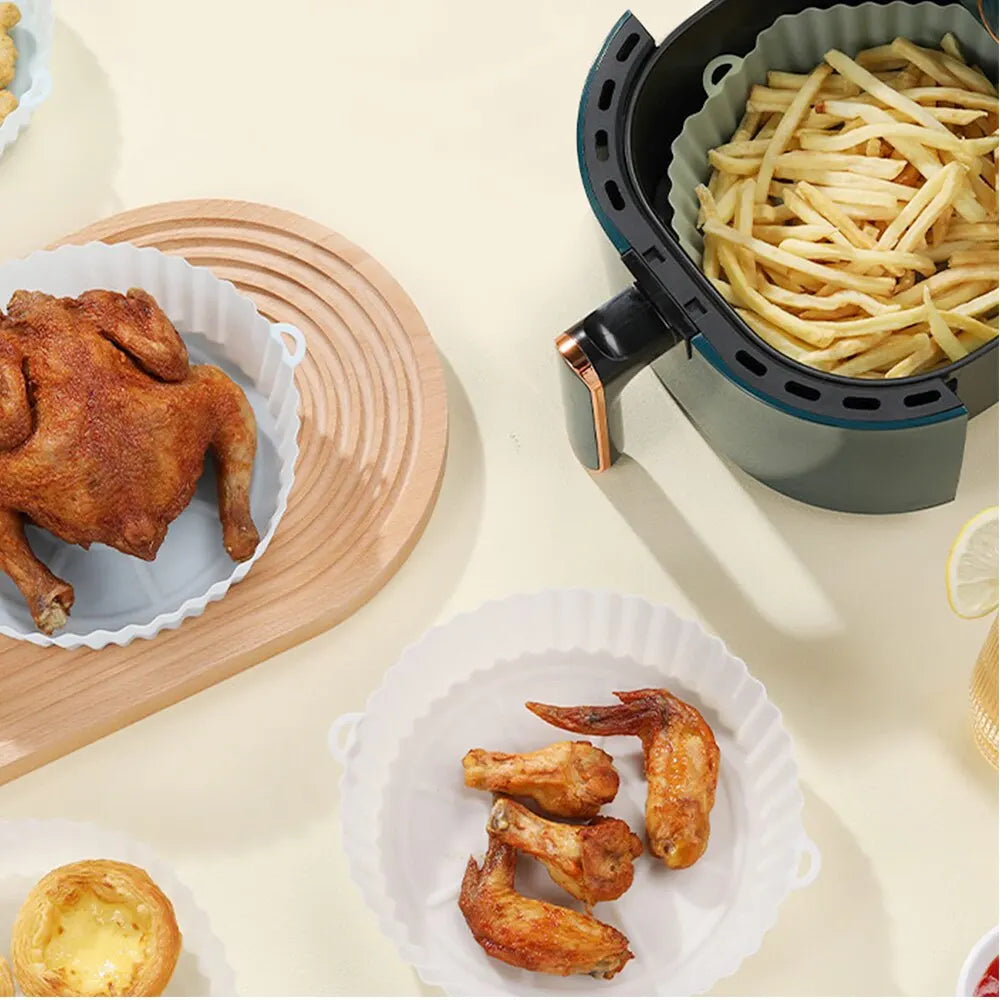 Silicone Mat Round Airfryer Inserts Heat Resistant Baking