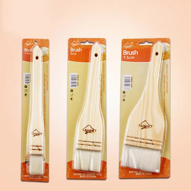 Mooncake Pastry Brush Wooden Handle Wool Barbecue Brush