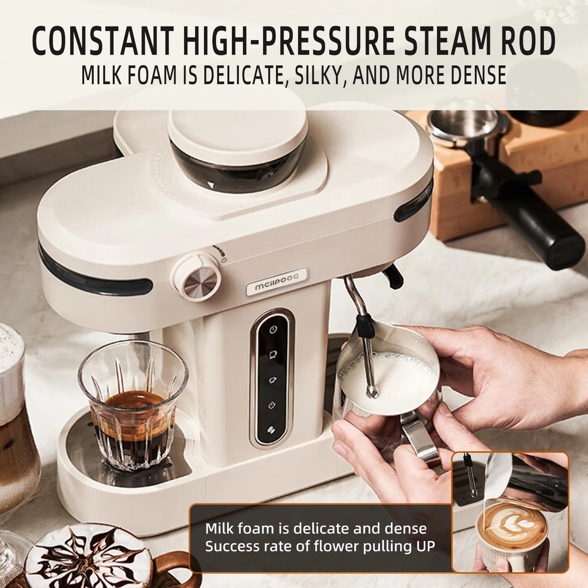 Mcilpoog Ac510 19bar Semi Automatic Coffee Espresso Machine