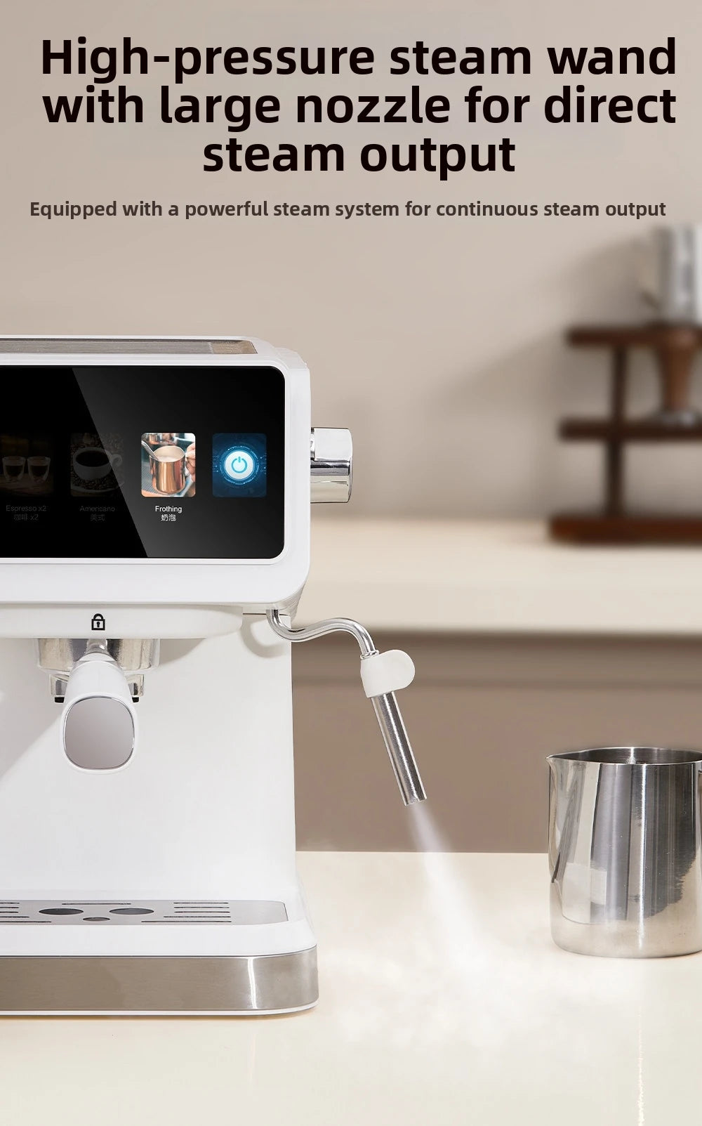 20bar Espresso Machine Steam Milk Frother Coffee Maker