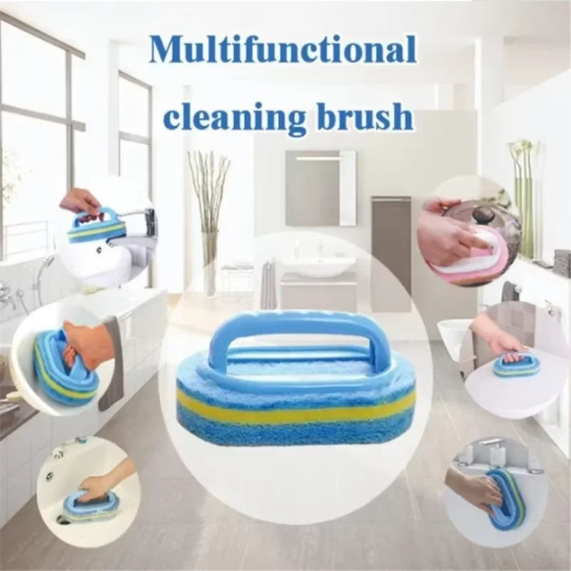 Sponge Cleaning Brush Handle Bathtub Tile Scrub Brush