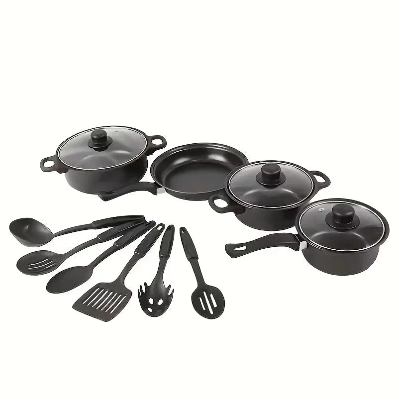13-Piece Featuring Nonstick Induction Pots Frying Pan Cooking