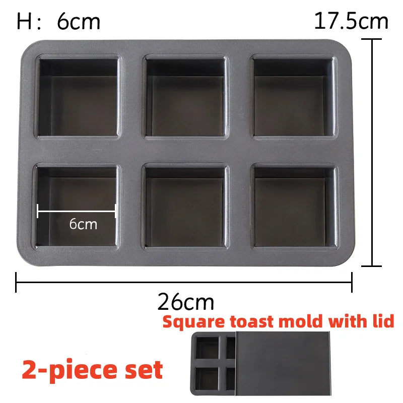 Cavity Mini Square Toast Bread Baking Pan Loaf