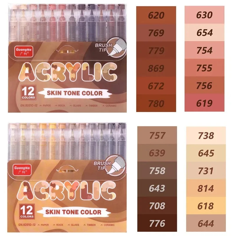 Guangna 12/360/408 Colors Acrylic Paint Pen Markers Acrylic