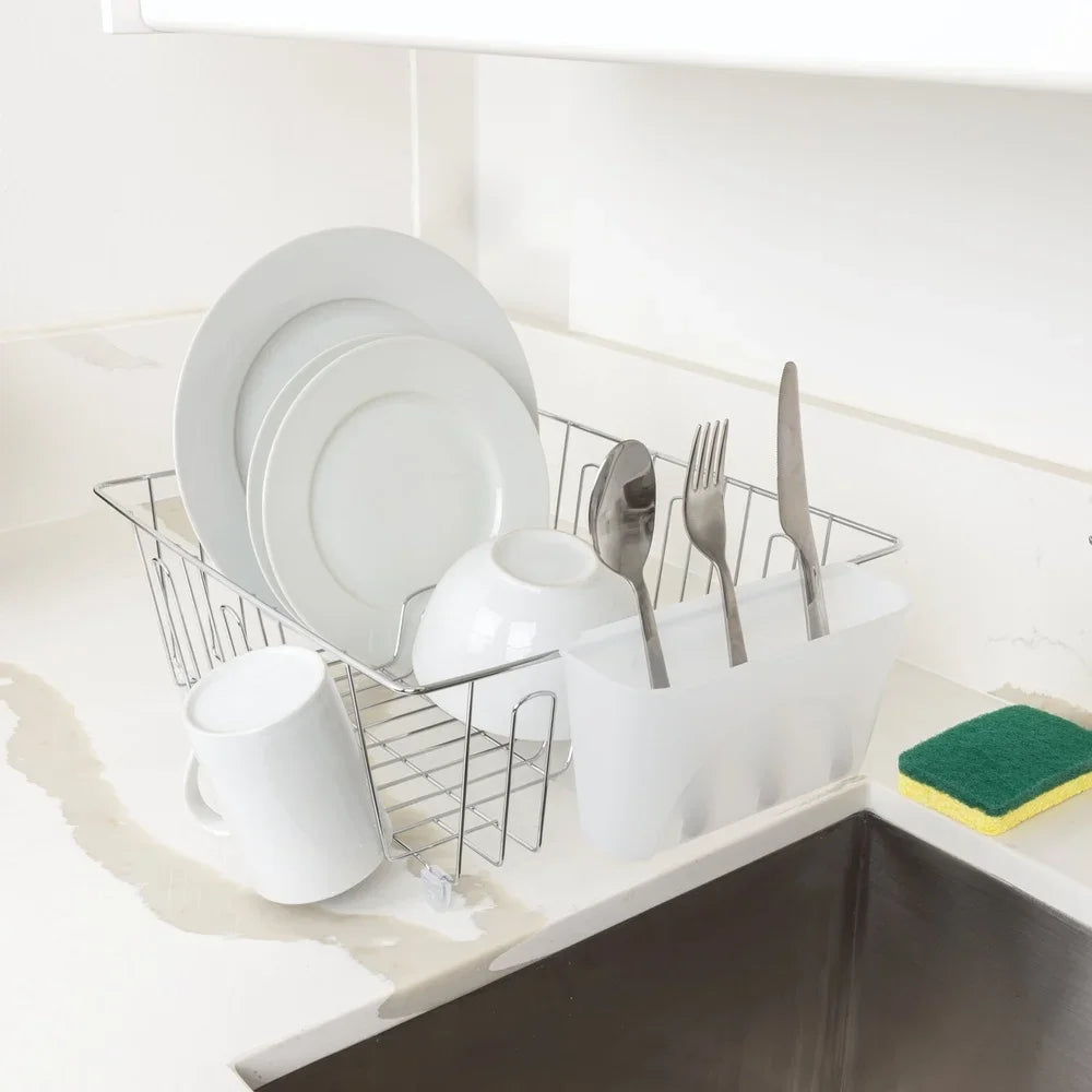 Small Wire Dish Rack Organizer Cutlery Cup Compact