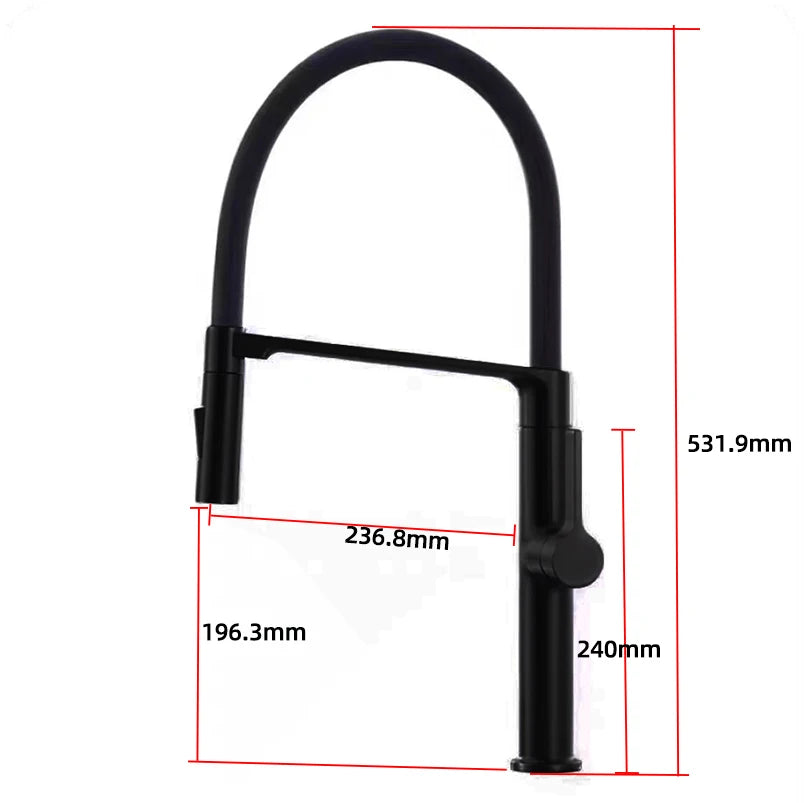 Gunmetal Rubber Faucet Mixer Rotation Pull Down Stream