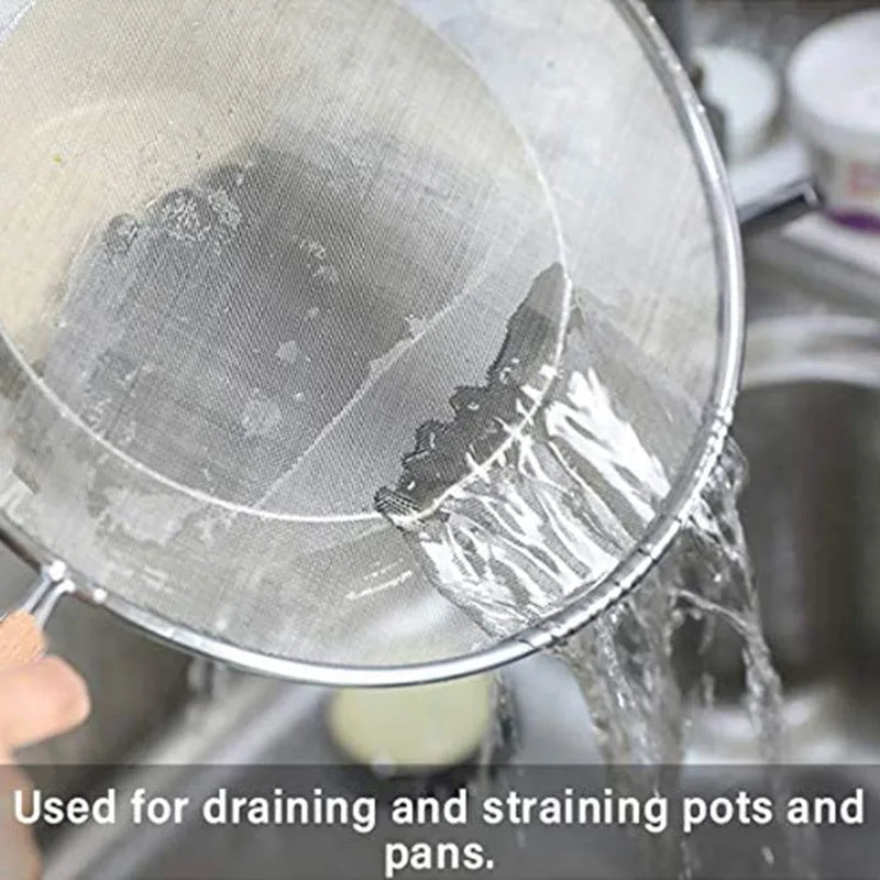Stainless Splatter Screen Mesh Pot Cover Silver Oil