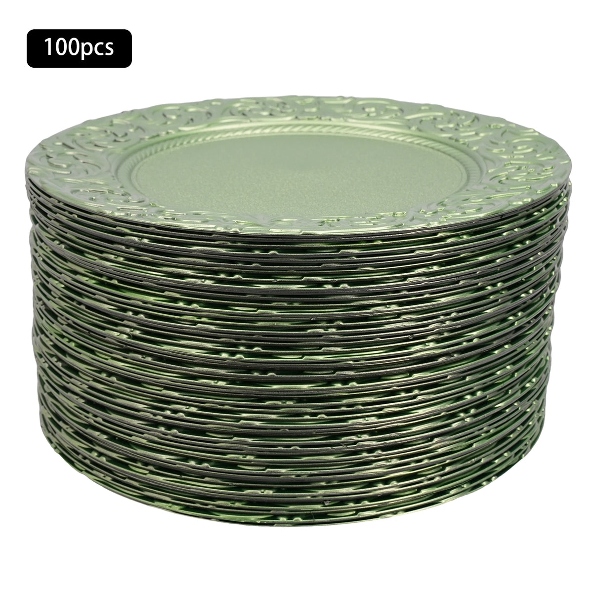 100pcs Charger Plates 13 Inch Round Charger Plates