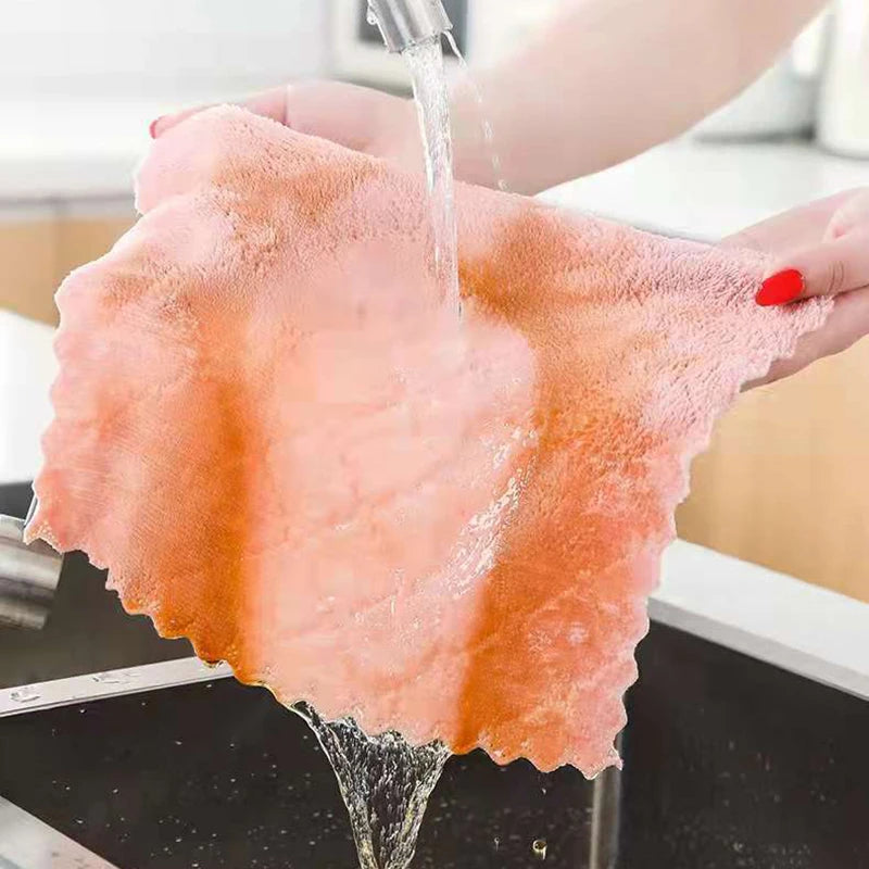 Dish Cleaning Cloths Velvet Dishcloths High Absorbent Tableware