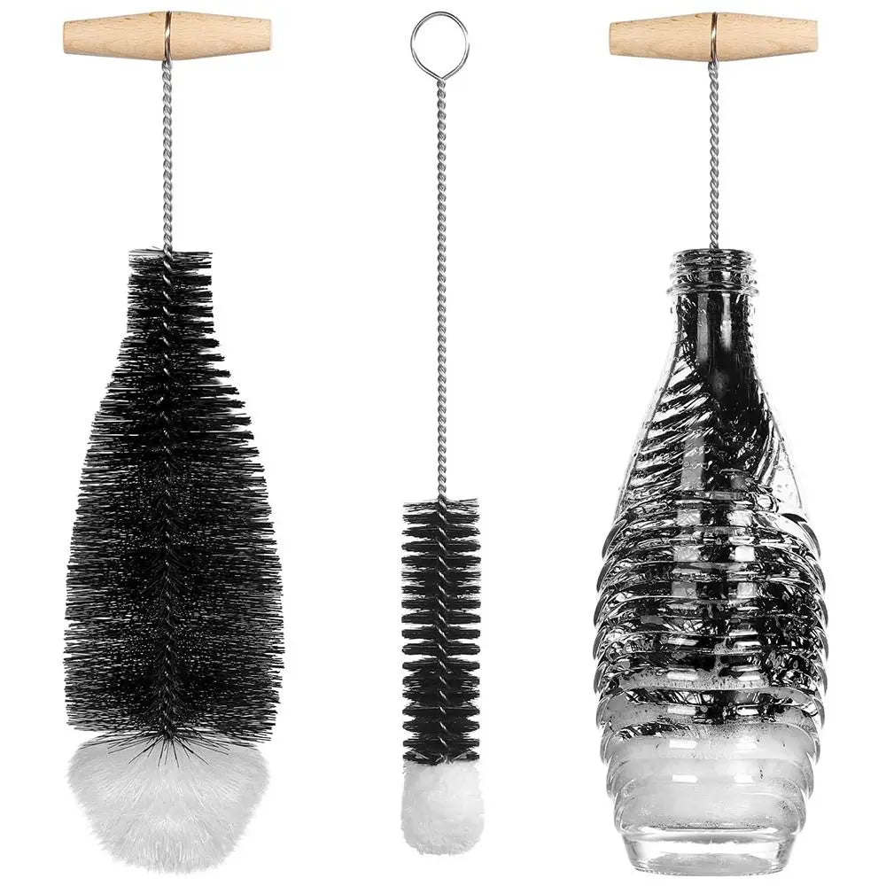 Soda Stream Bottle Brush Beechwood Handle Glassware Jars