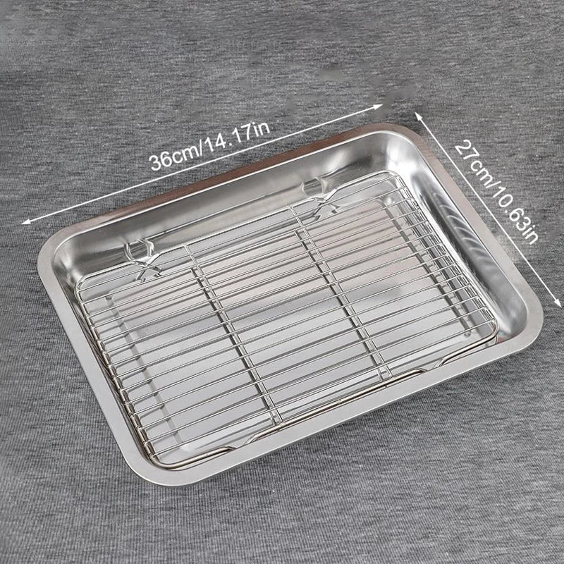 Stainless Steel Baking Tray Removable Cooling Rack Non-Stick
