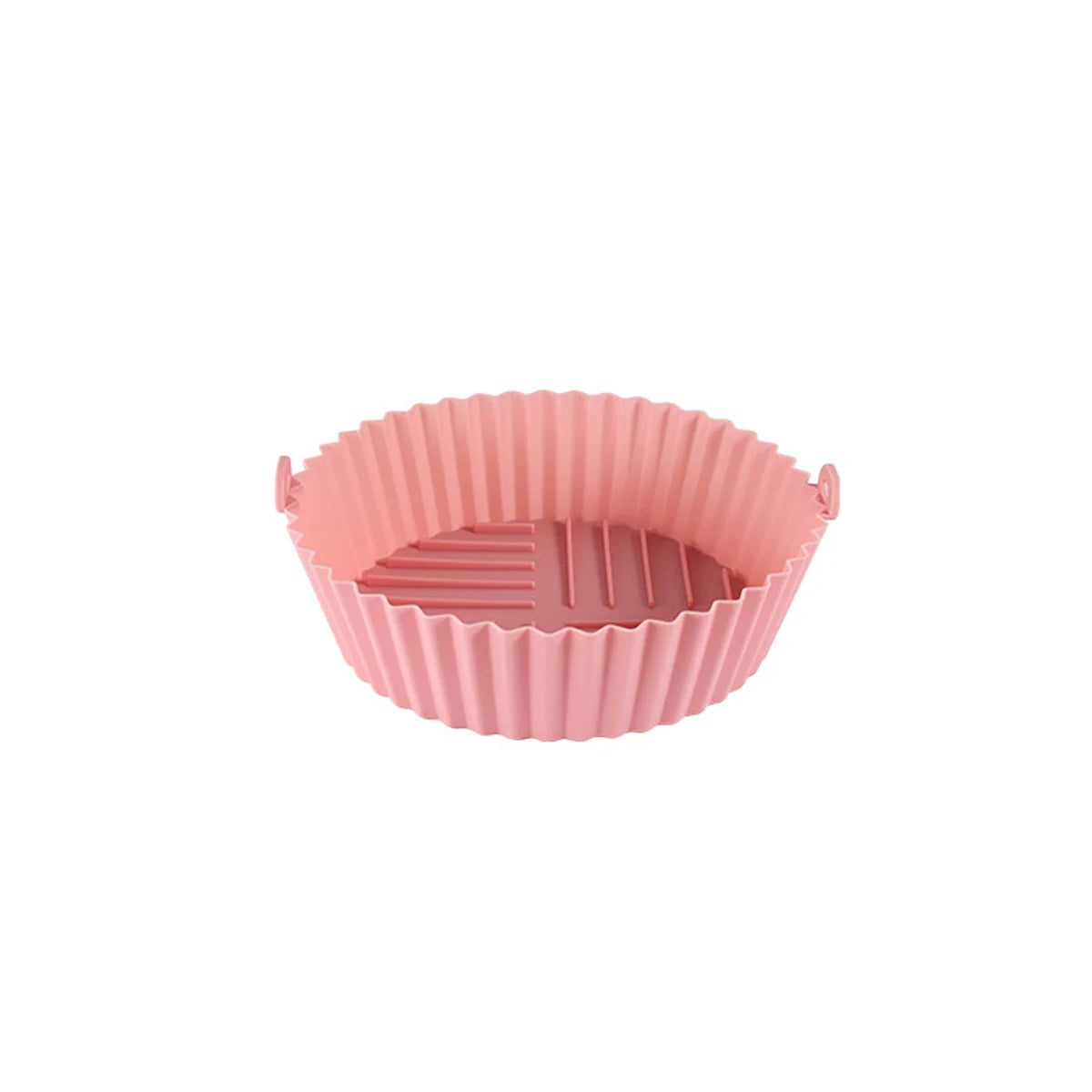 1pc Silicone Air Fryer Baking Tray Circular Foldable