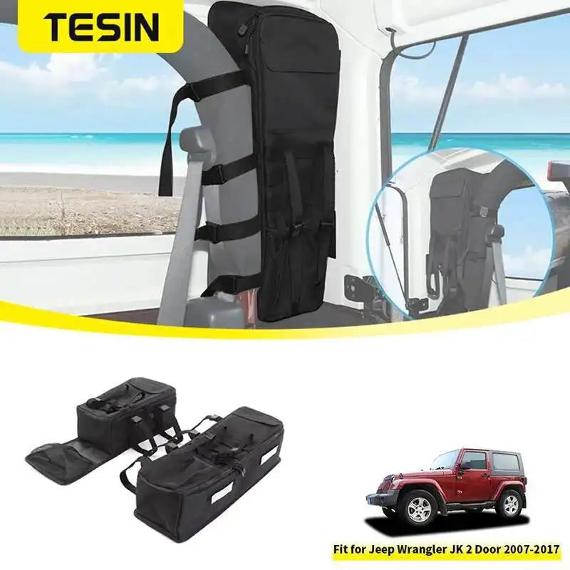 Tesin Car Trunk Door Roll Bar Anti-Roll Storage