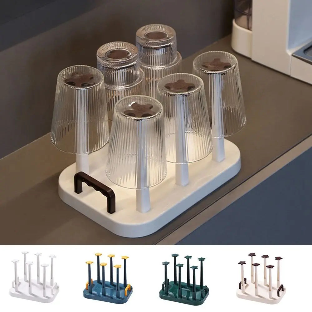 Plastic Cup Drying Rack Large Capacity Upside-Down Glass