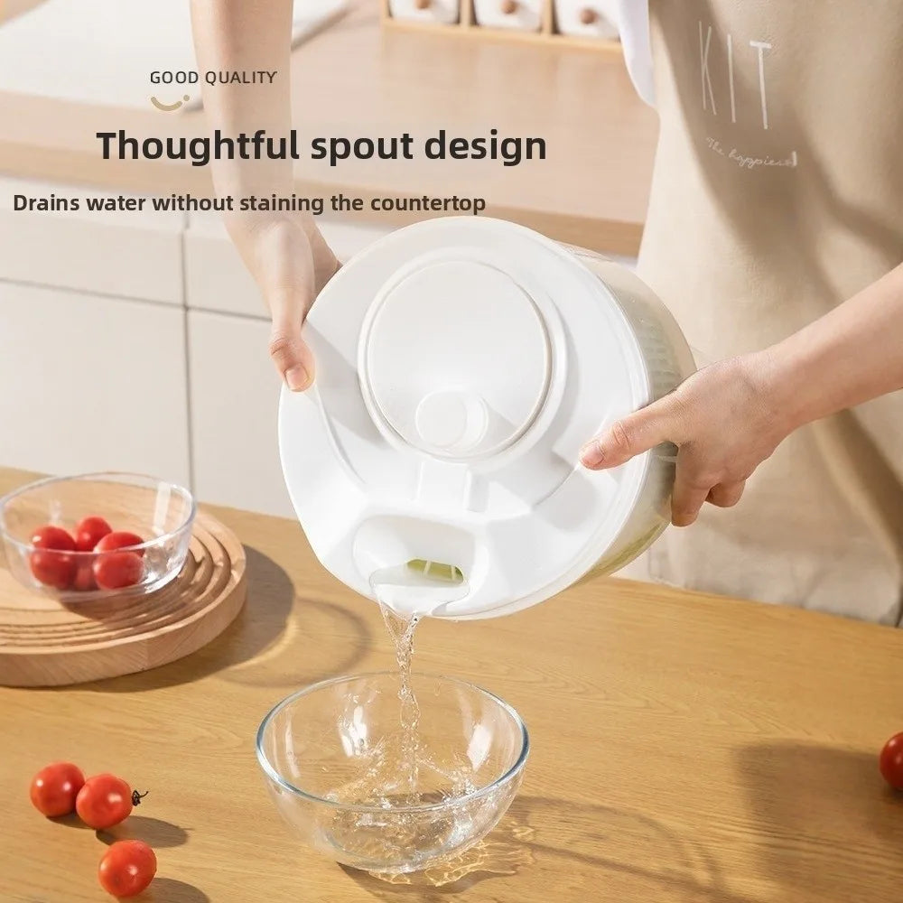 White Vegetable Dehydrator Salad Spinner Dryer Fruit Lettuce