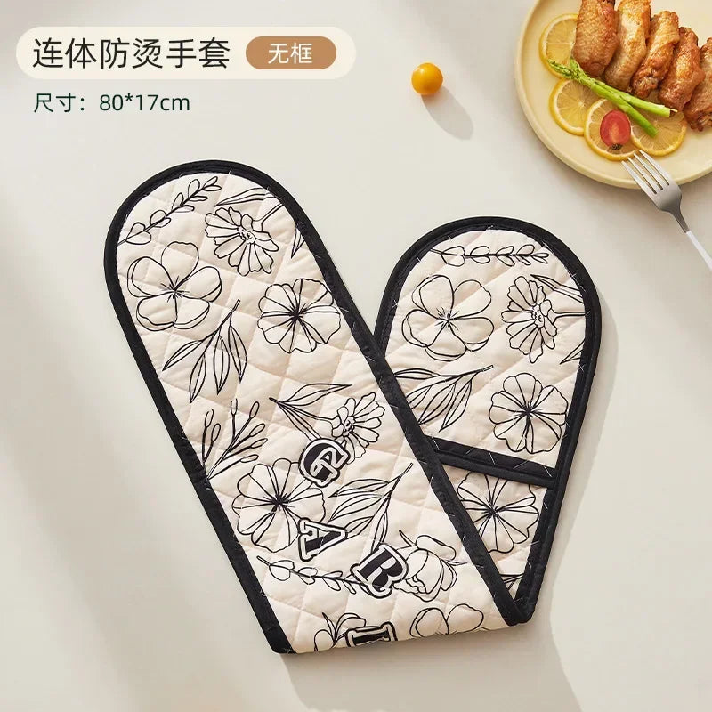 1pc Oven Mitts Microwave Baking Bbq Integrated Glove