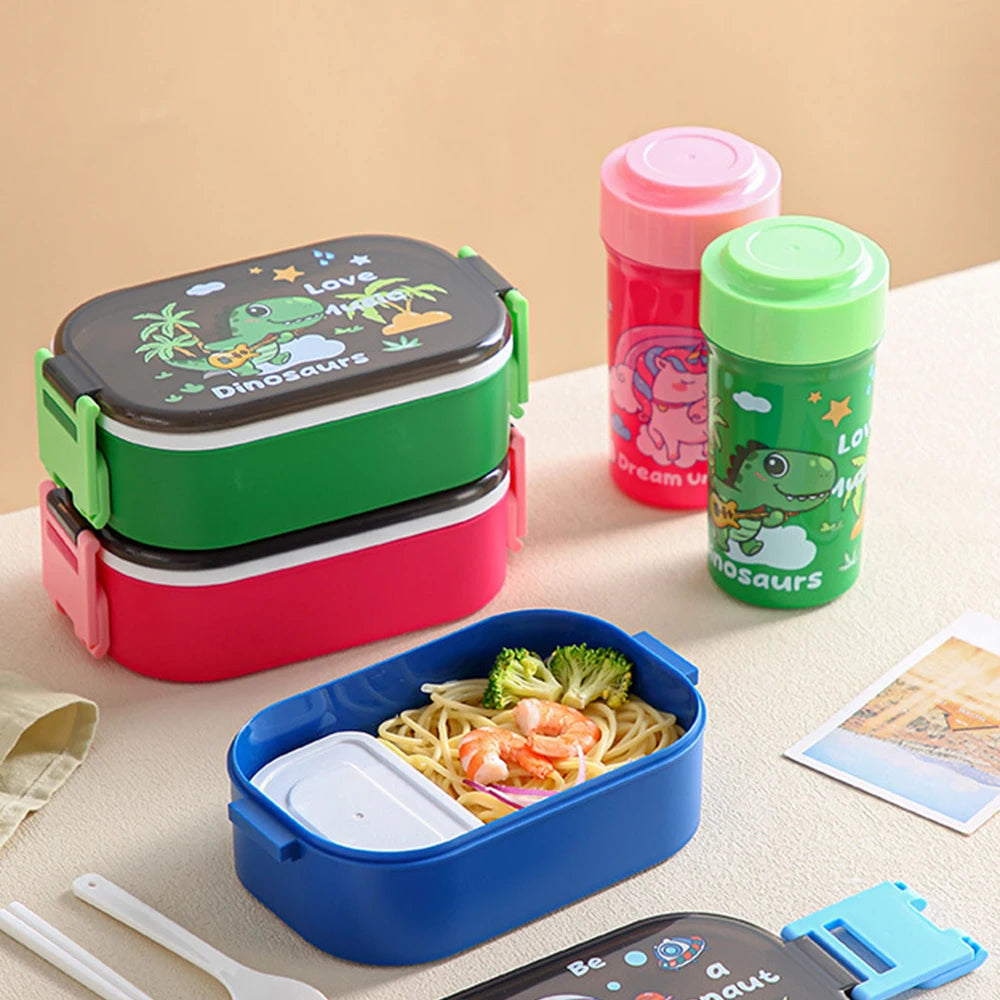 Lunch Box School/ Kids/Kindergarten Water Bottle Dinosaur Unicorn