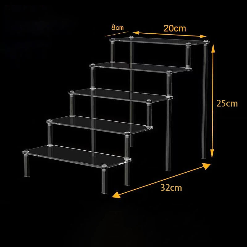 Completely Black Acrylic Display Rack Is Used Cupcakes