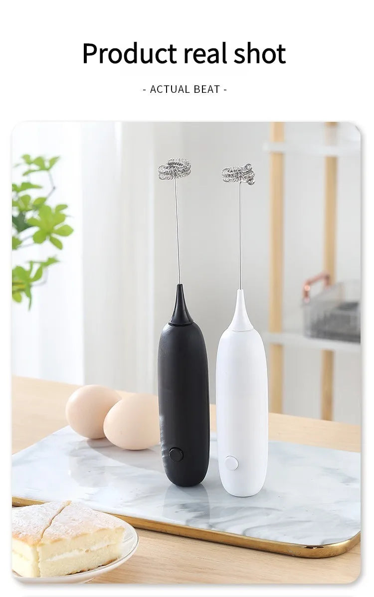 1pc Battery Model Handheld Egg Beater Froth Mixer