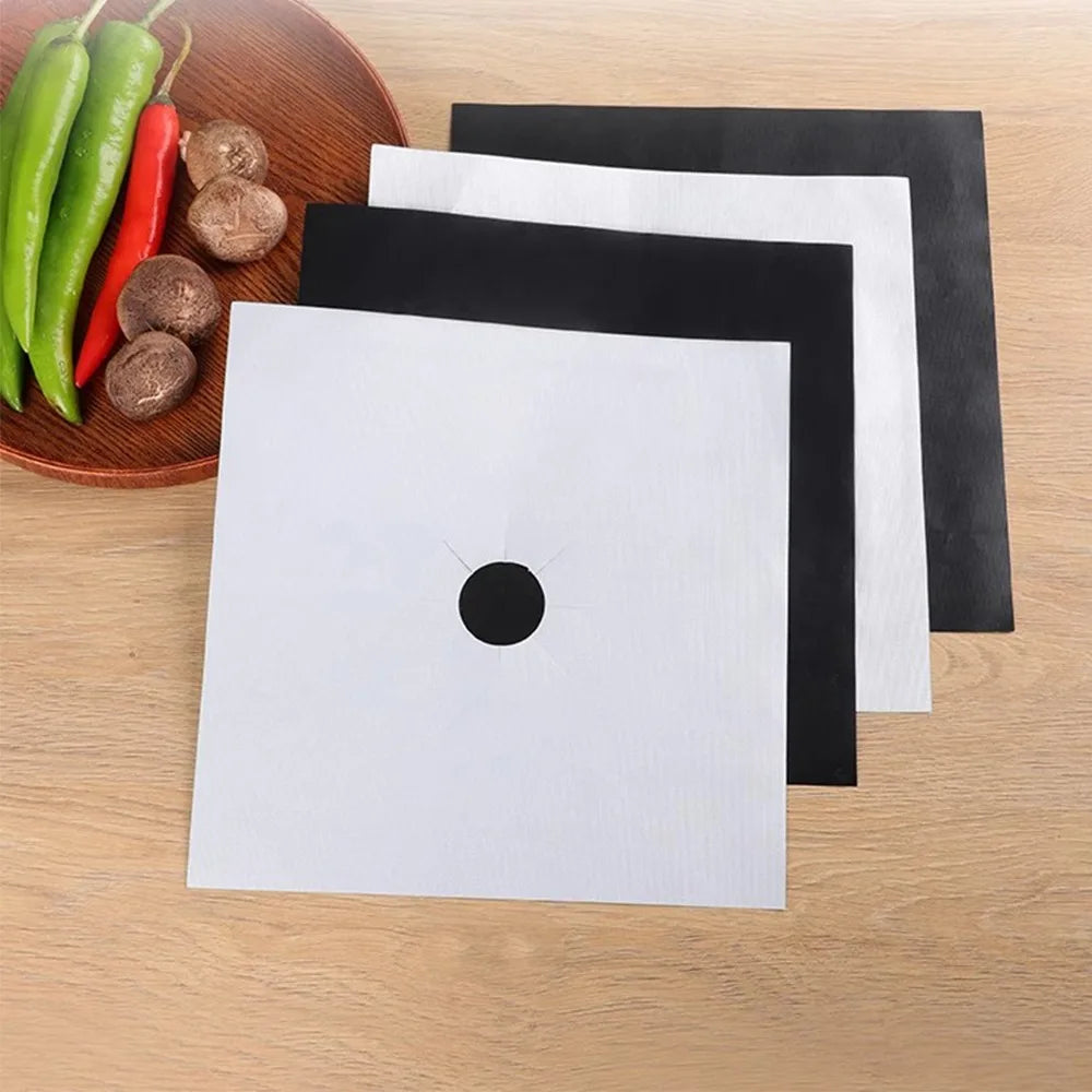 Gas Stove Burner Covers Square Heat-Resistant Oil-Proof Reusable