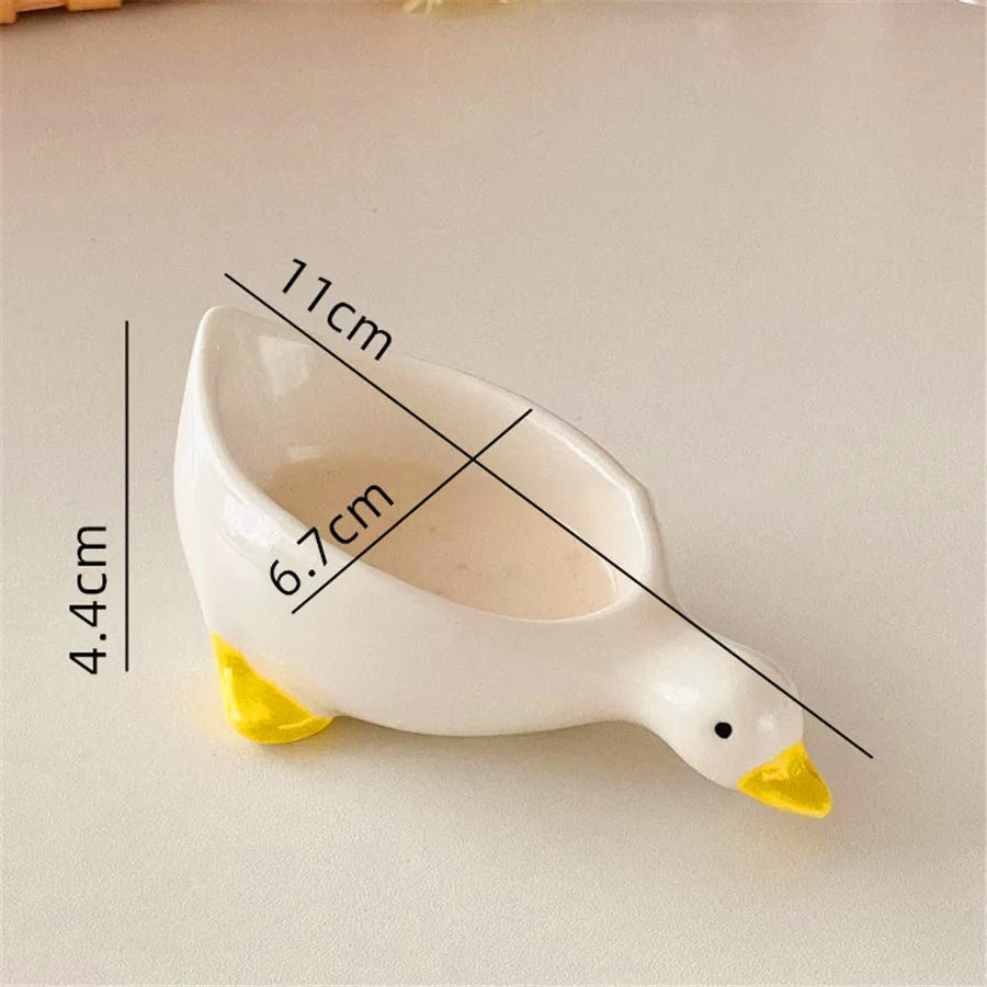 Ceramic Duck Seasoning Dish Salad Dipping Dish Cream